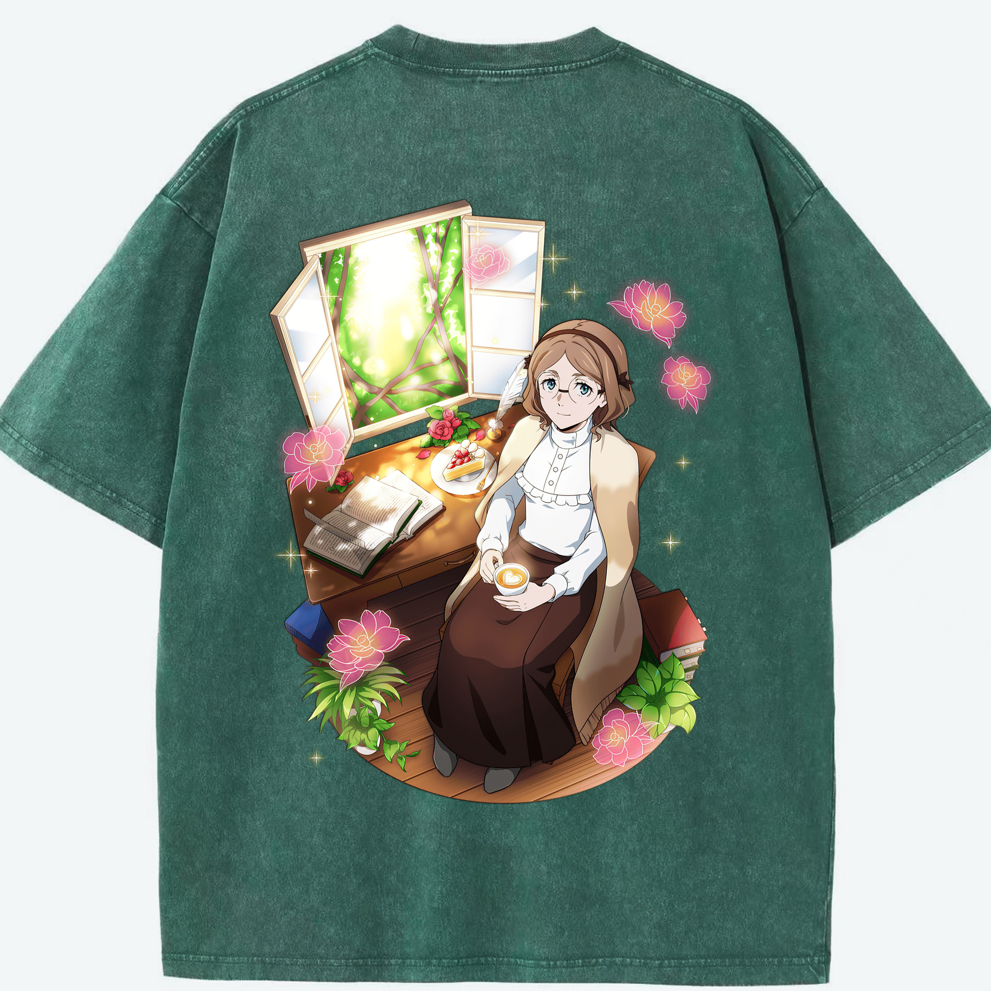 （画像用） 文豪ストレイドッグス Bungo Stray Dogs 綿100% ヴィンテージ風 半袖Tシャツ（背面プリント）